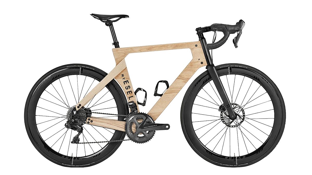 Esel Road Rennrad mit Holzrahmen